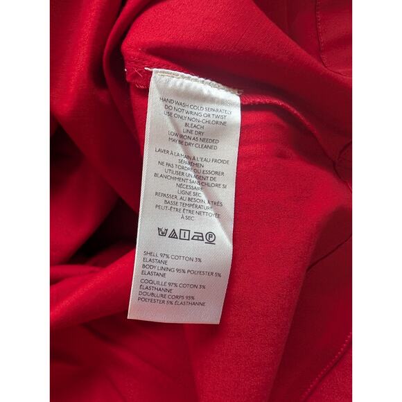NWT By Anthropologie Sleeveless Foldover Knee-Length Dress Size XL Red MB435 - Picture 8 of 9